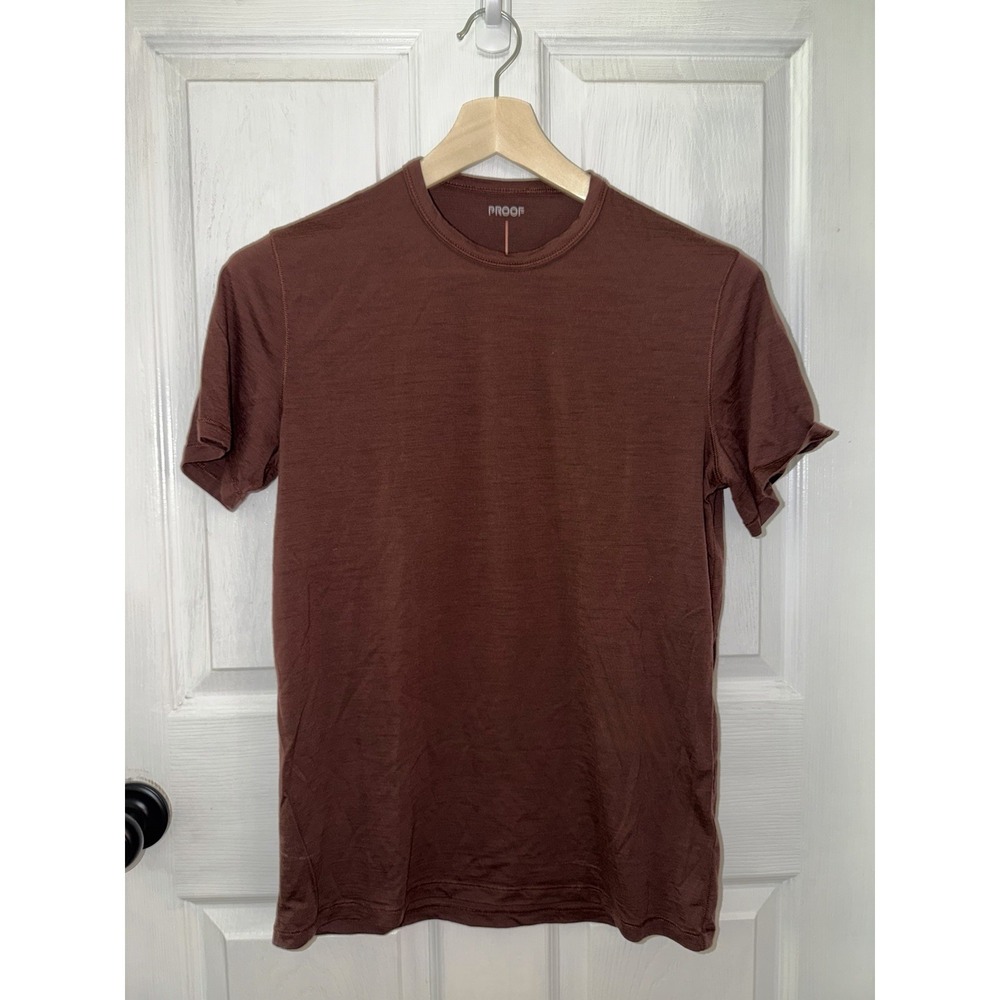 Huckberry Proof Men's S Small Brown / Red Merino Short Sleeve 72-Hour T-Shirt
